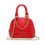 Red Leather Shoulder Bag Women