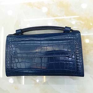 Genuine Leather Bag Crocodile Pattern Handbag