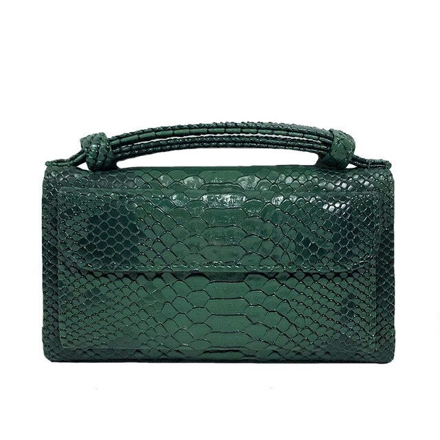 Genuine Leather Bag Crocodile Pattern Handbag