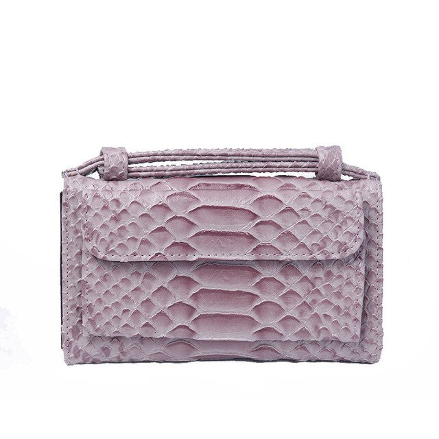 Genuine Leather Bag Crocodile Pattern Handbag