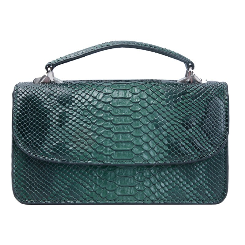 Fashion Embossed Snake Leather Chain Bag