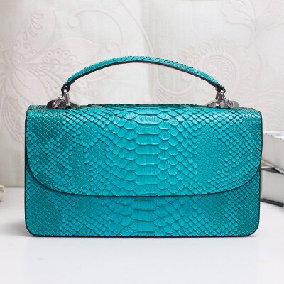 Fashion Embossed Snake Leather Chain Bag