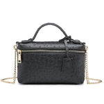 Snake Leather Women Shoulder Bag Classic Black Bag