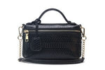 Snake Leather Women Shoulder Bag Classic Black Bag