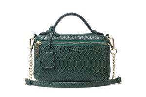 Snake Leather Women Shoulder Bag Classic Black Bag