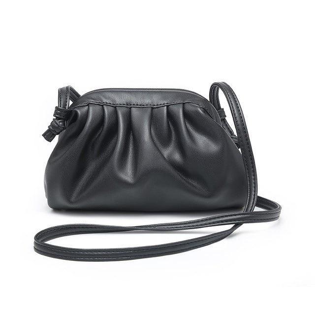 Cloud Shoulder Bag Soft Leather Handbag Like Sheepskin