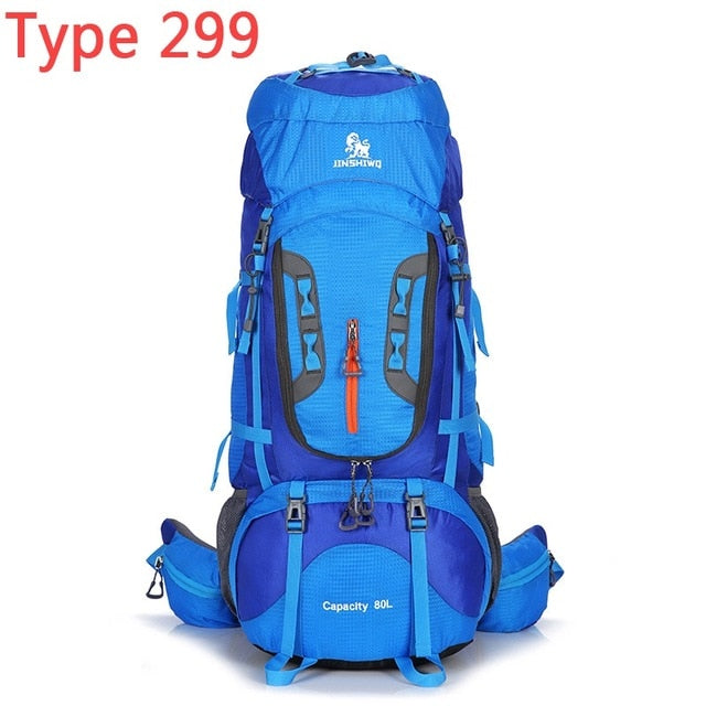 Climbing Outdoor Bags 80L Nylon External Frame hiking backpacks