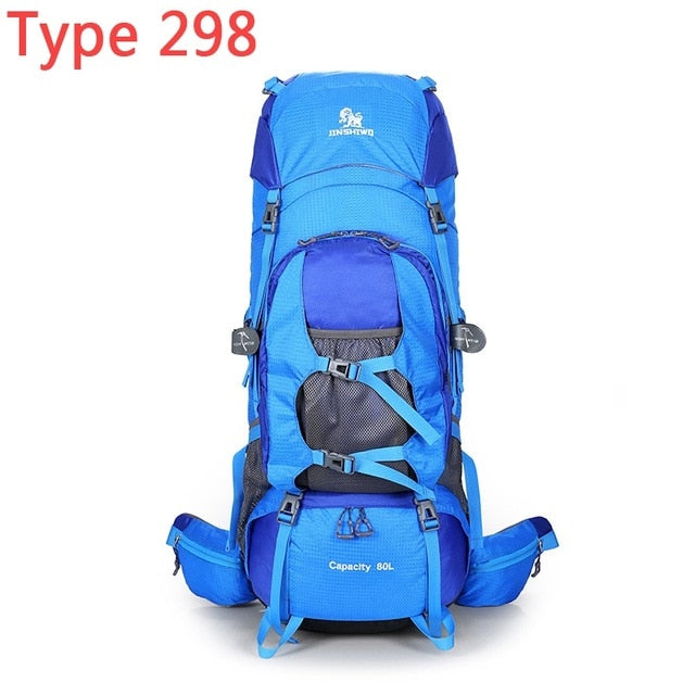 Climbing Outdoor Bags 80L Nylon External Frame hiking backpacks