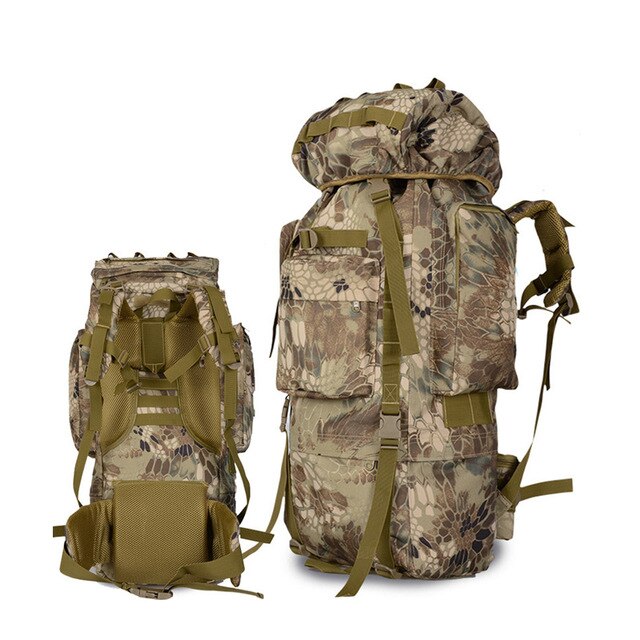 80L Outdoor Backpack Large Capacity Camping Camouflage military rucksack