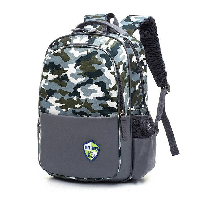 Primary school backpack Camouflage School bags kids