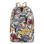 Bag women canvas Graffiti unisex rucksack